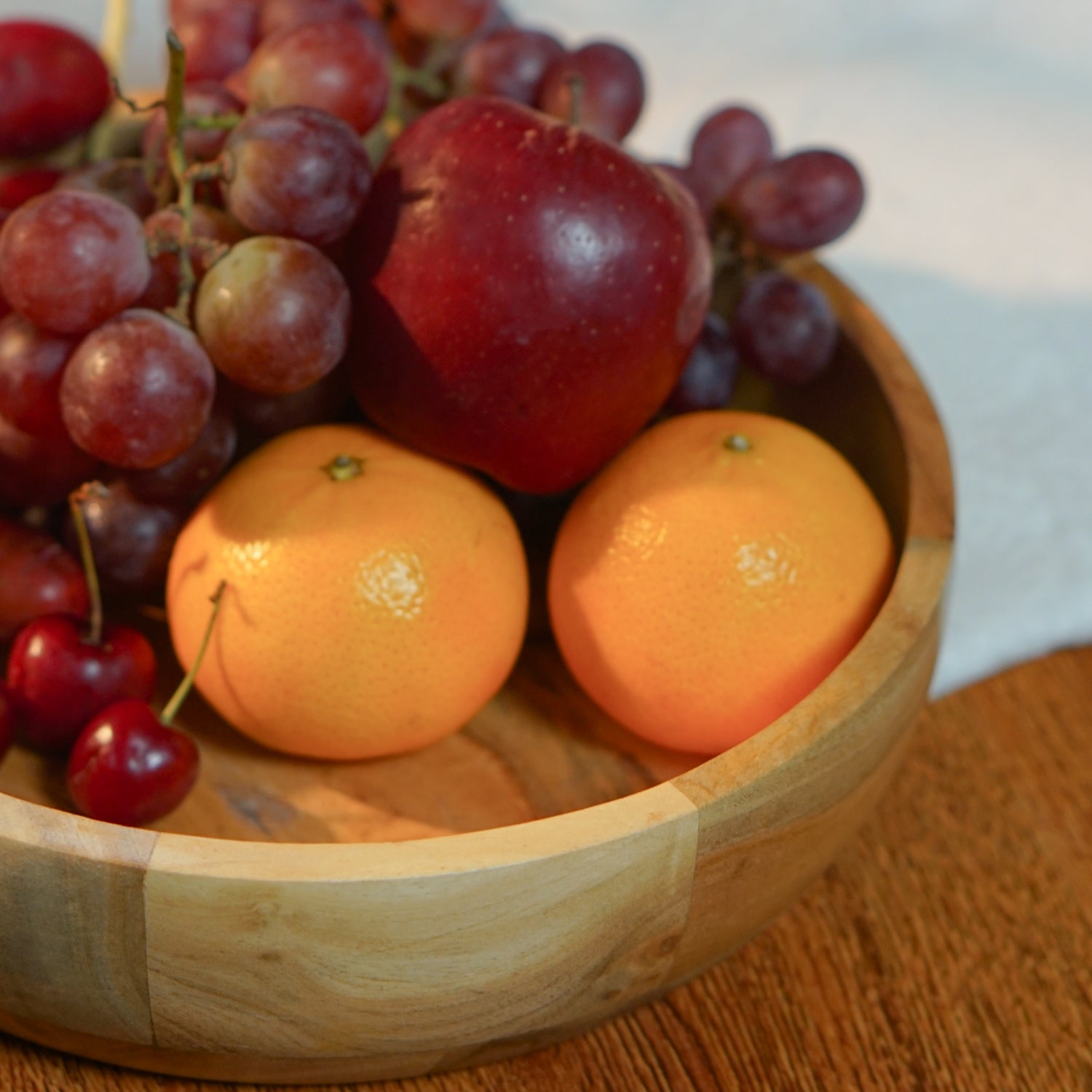 Aurora – Premium Wooden Salad/ Fruit Bowl (Neem)