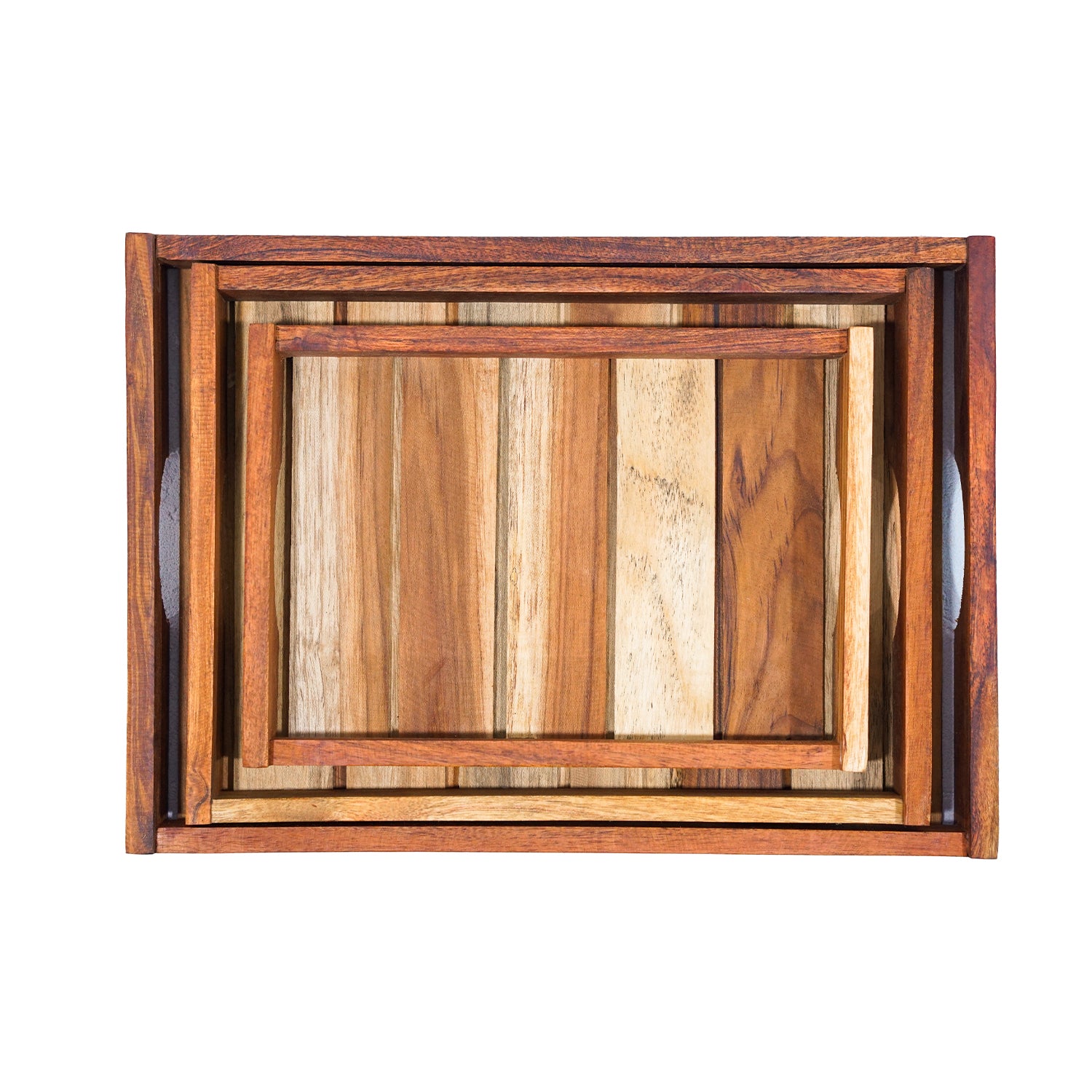 Solara – Wooden Serving Tray Set of 3