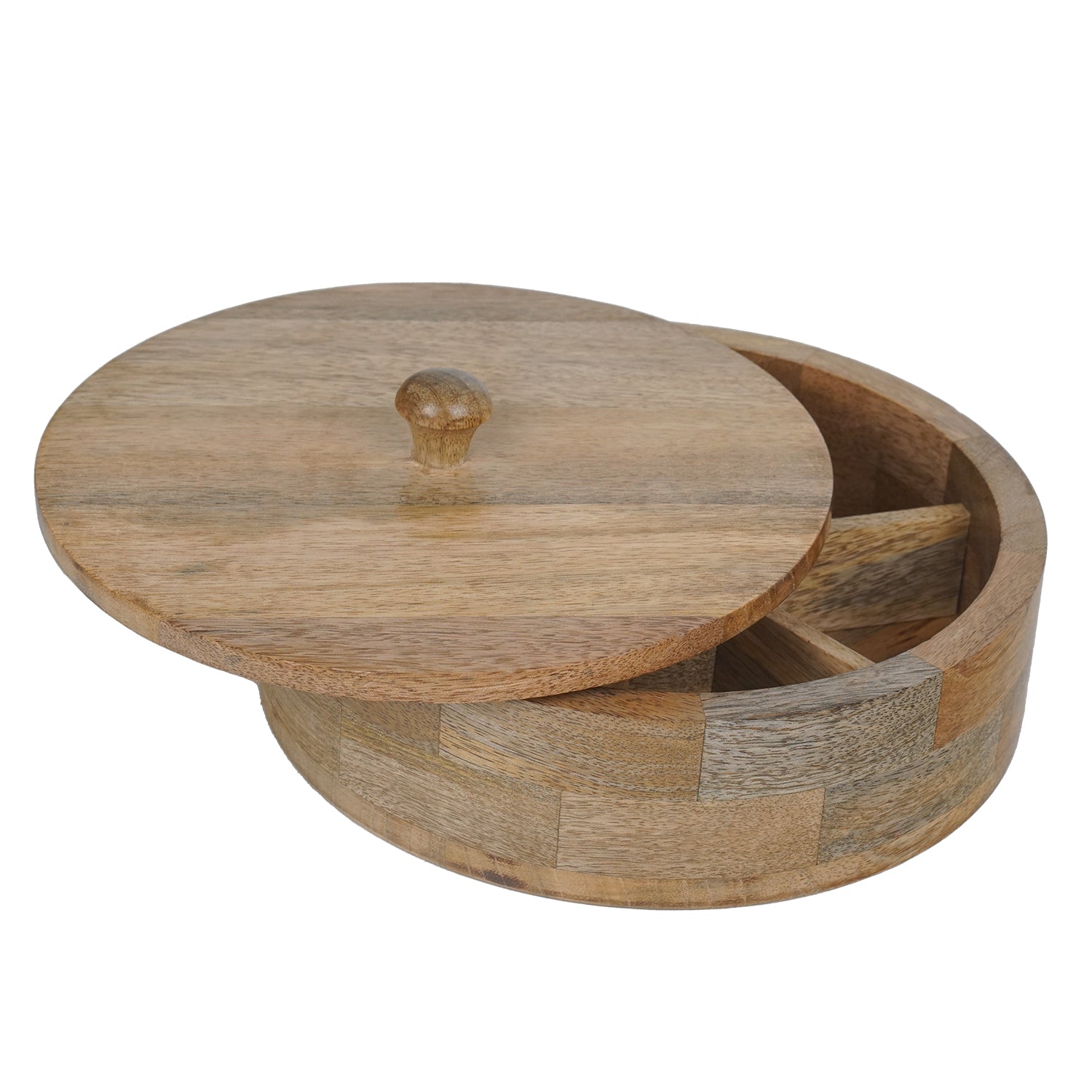 Isabella - Mango Wood Masala Box with Fix Compartment