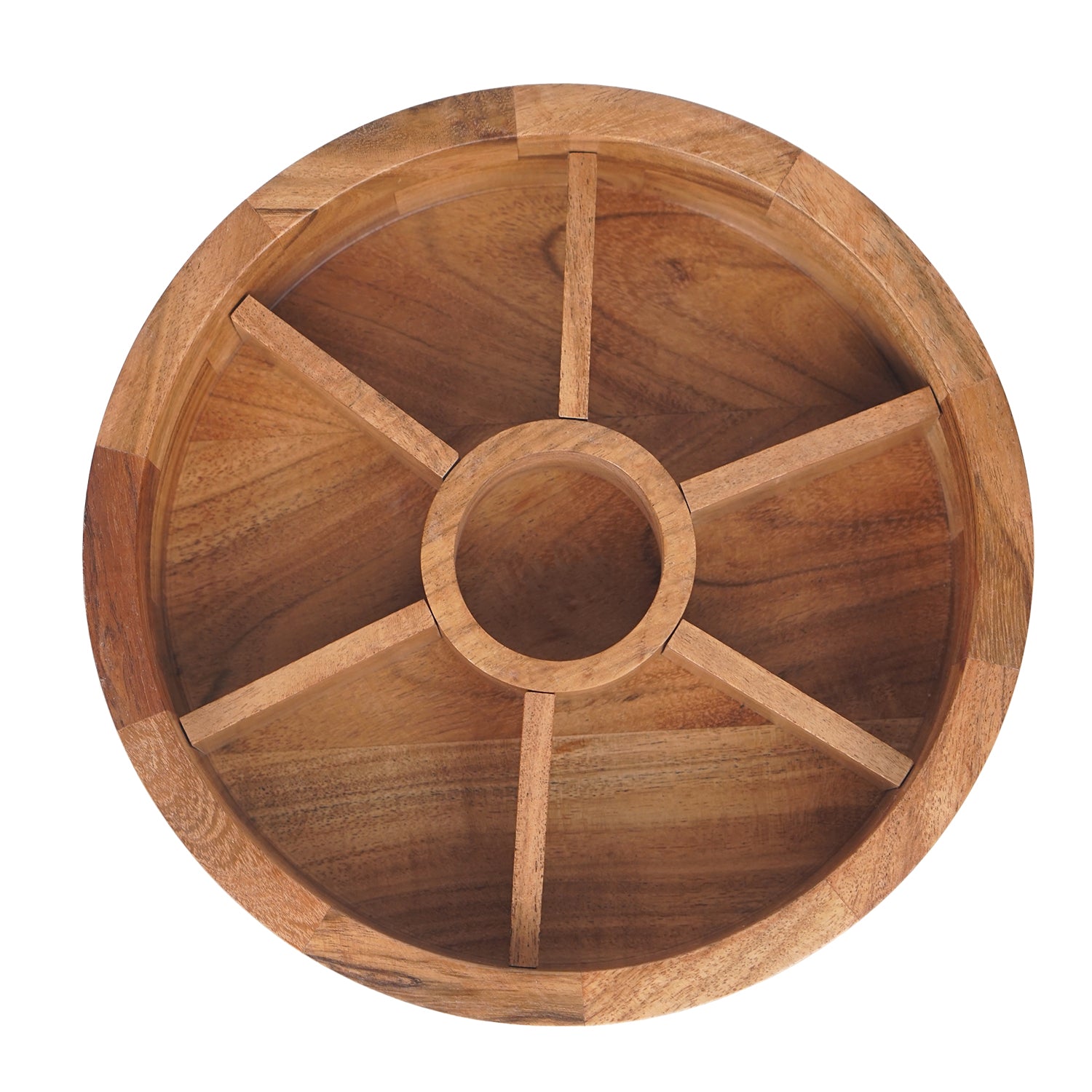 Eva – Acacia Wood Masala Box with Fixed Compartment