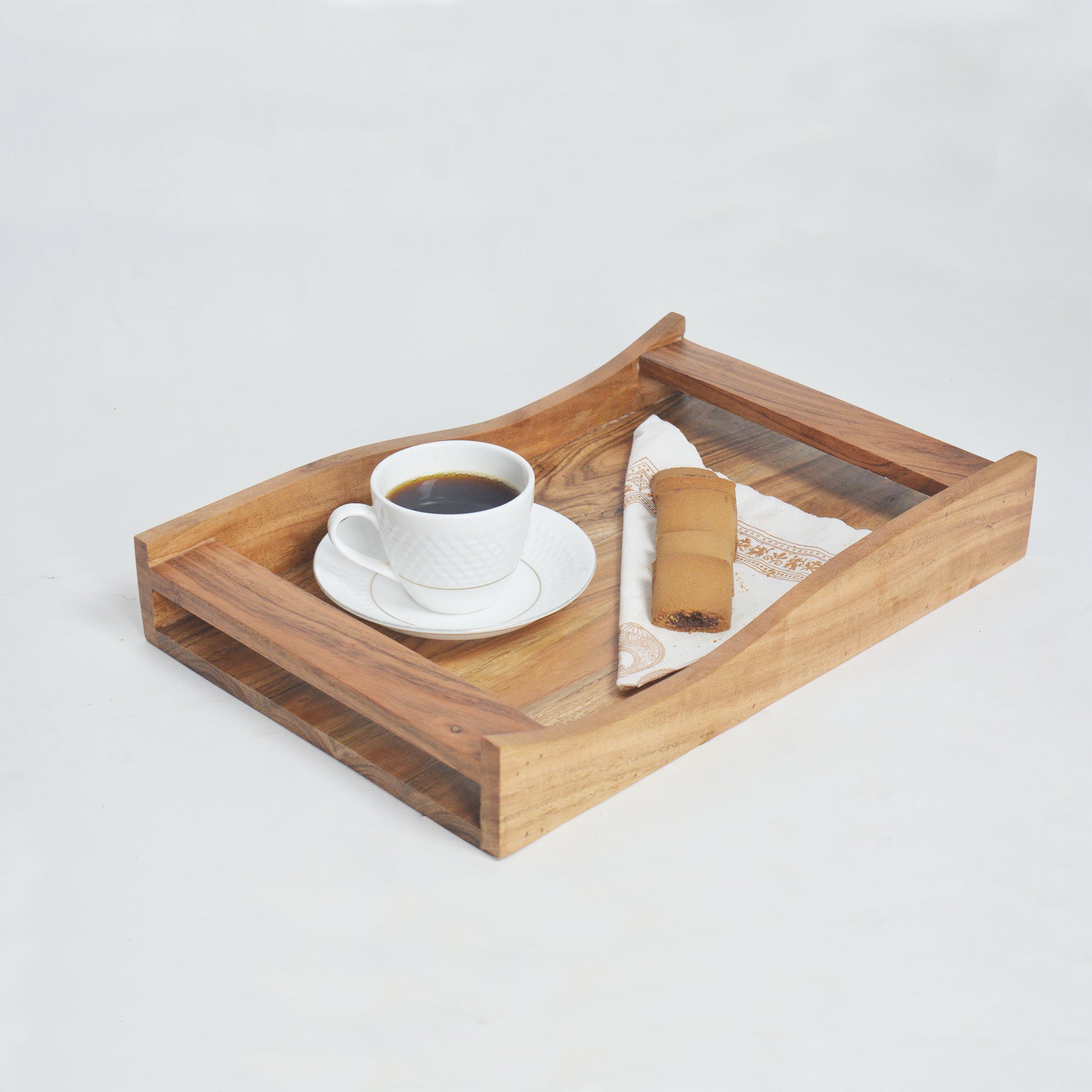 Aurelia – Acacia Wooden Serving Tray (16x10 Inches Large)