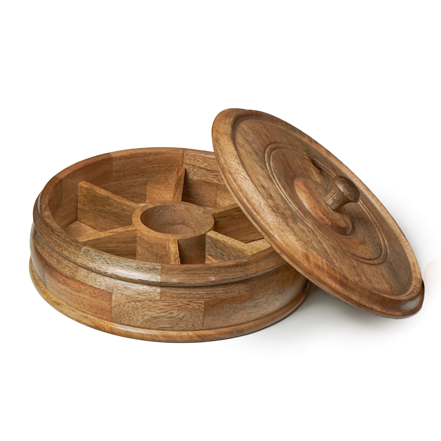 Lilly – Mango Wood Masala Box with Fix Compartments