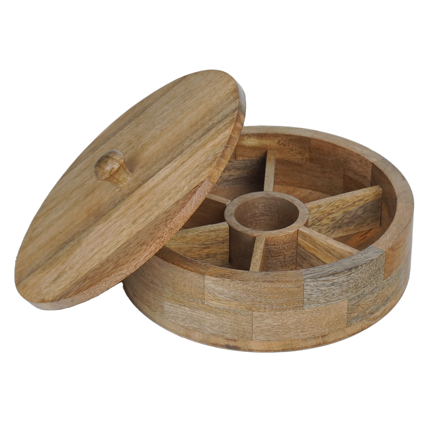 Isabella - Mango Wood Masala Box with Fix Compartment