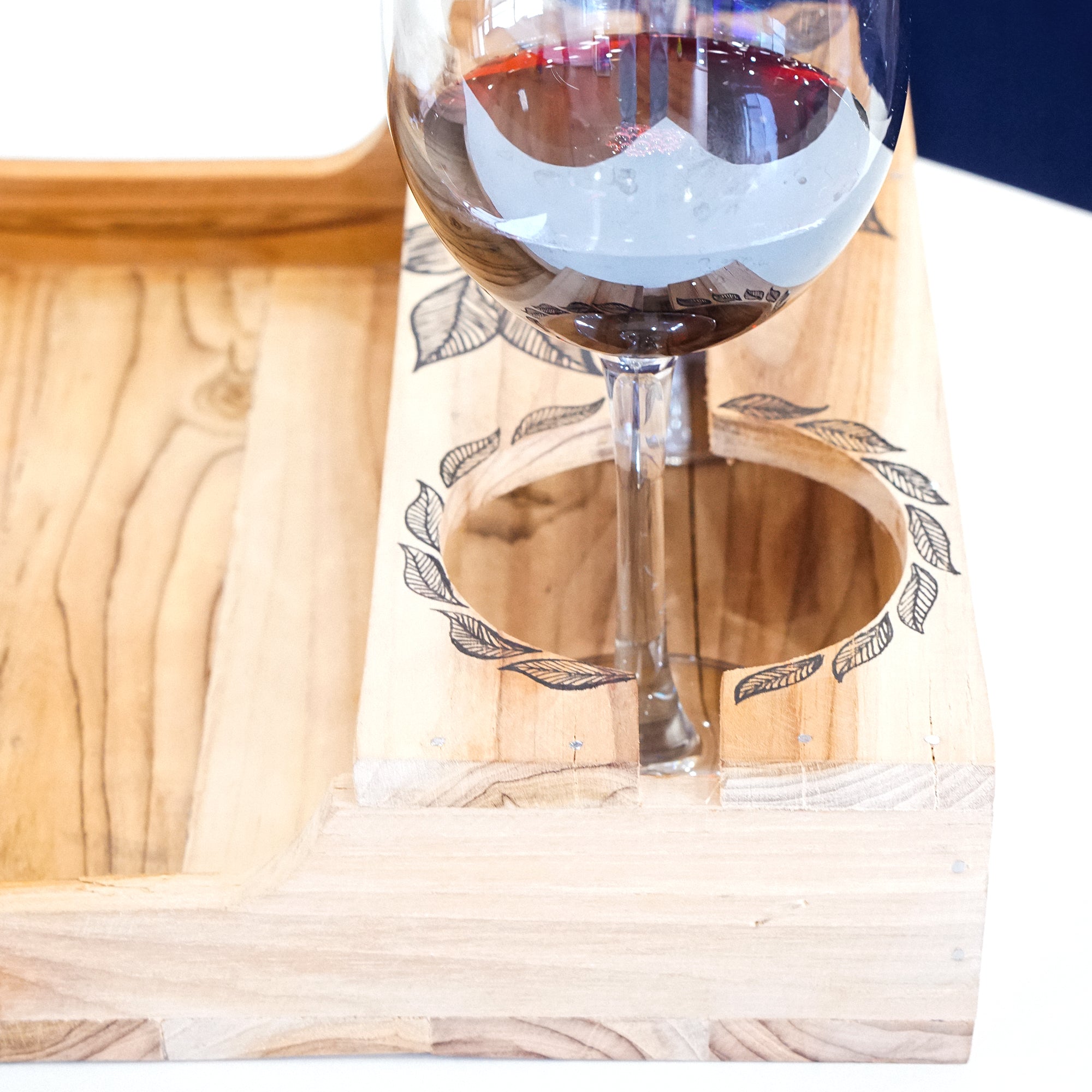 Fiorenza – Elegant Floral Printed Couple Wine Serving Tray