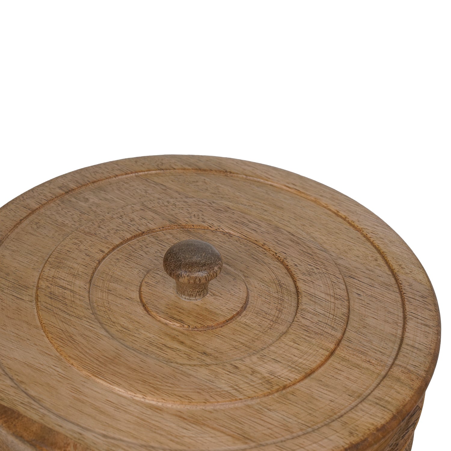 Eddy – Mango Wooden Masala Box with Beautifully Carved Lid