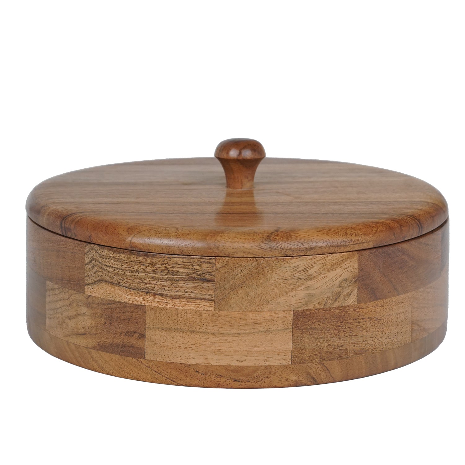 Eva – Acacia Wood Masala Box with Fixed Compartment