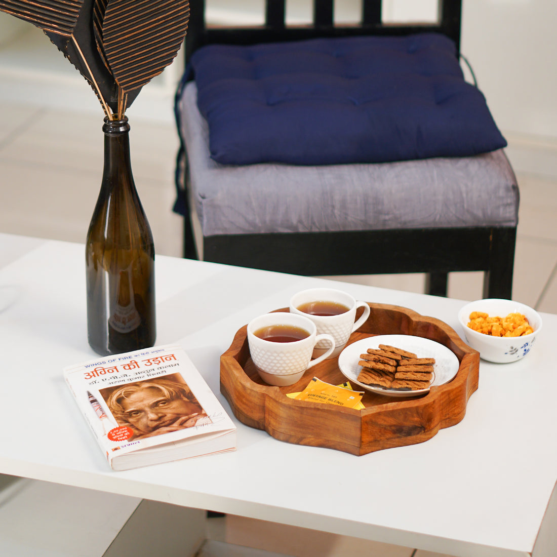 Zamoria – Handcrafted Wooden Mughal Designer Serving Tray