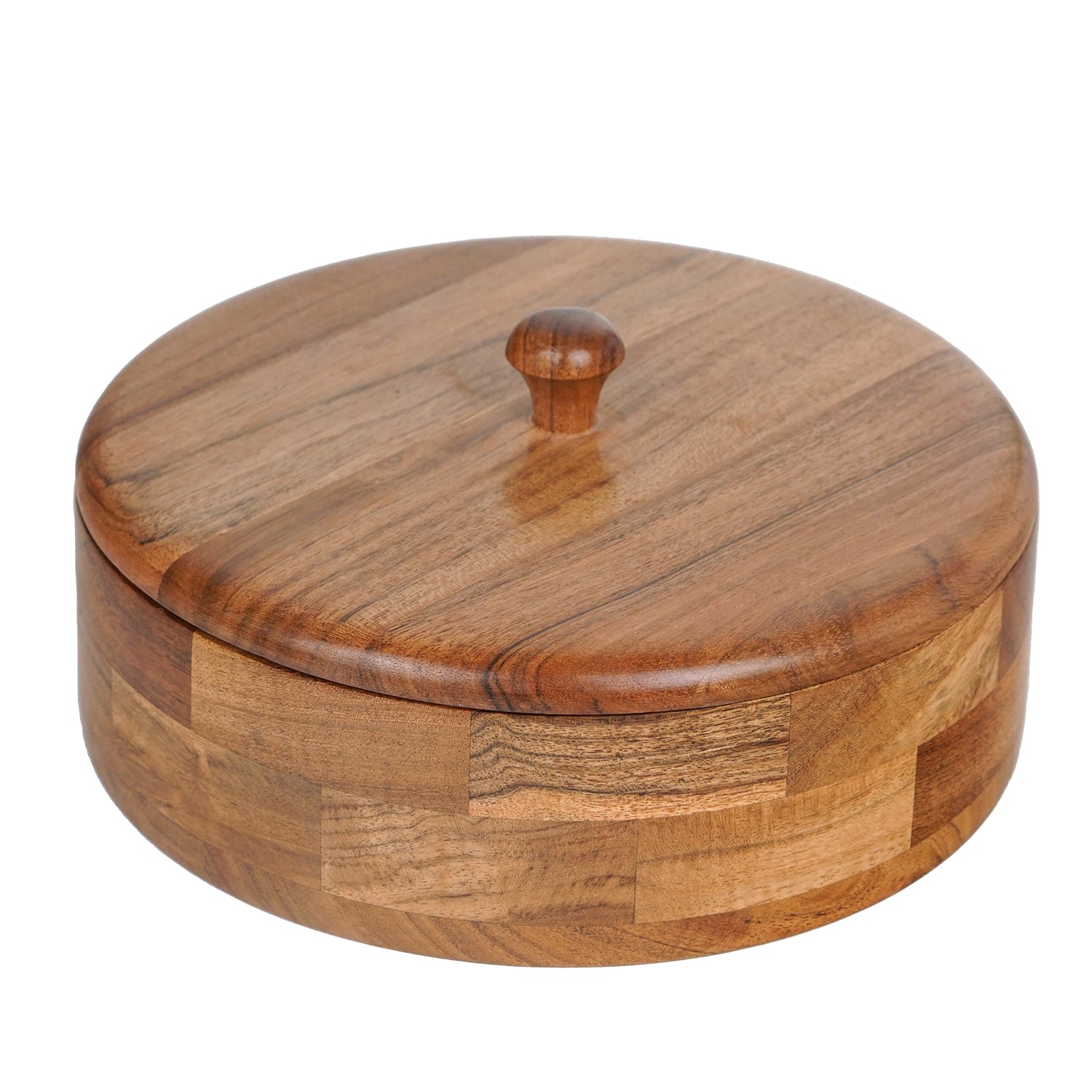 Eva – Acacia Wood Masala Box with Fixed Compartment