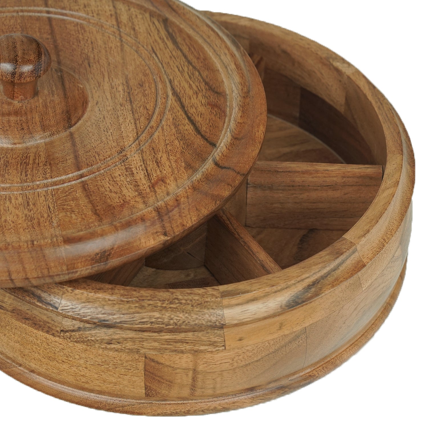 Lilly – Acacia Wooden Masala Box with Fix Compartment