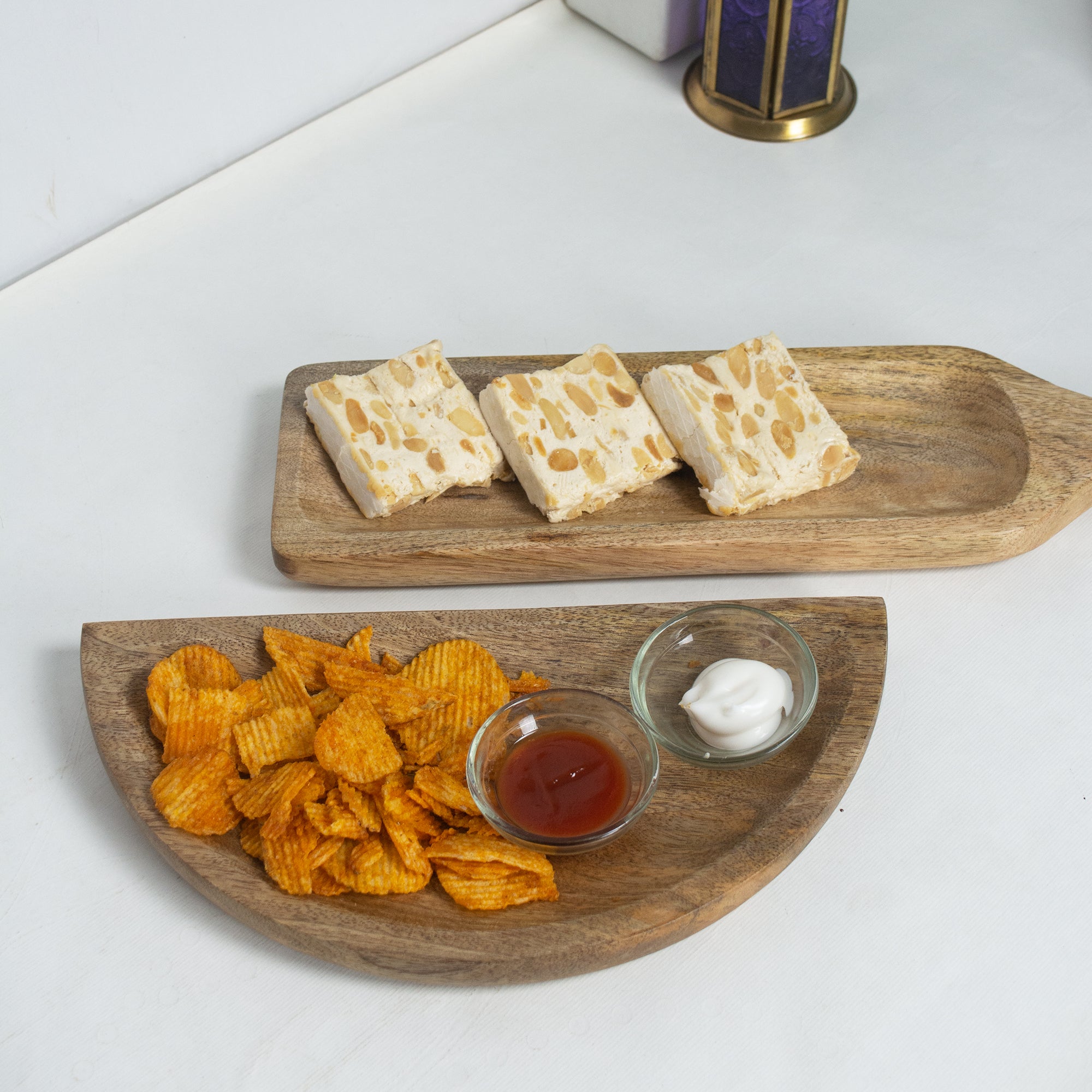 Vellora – Mango Wood Serving Platter Duo (Set of 2)