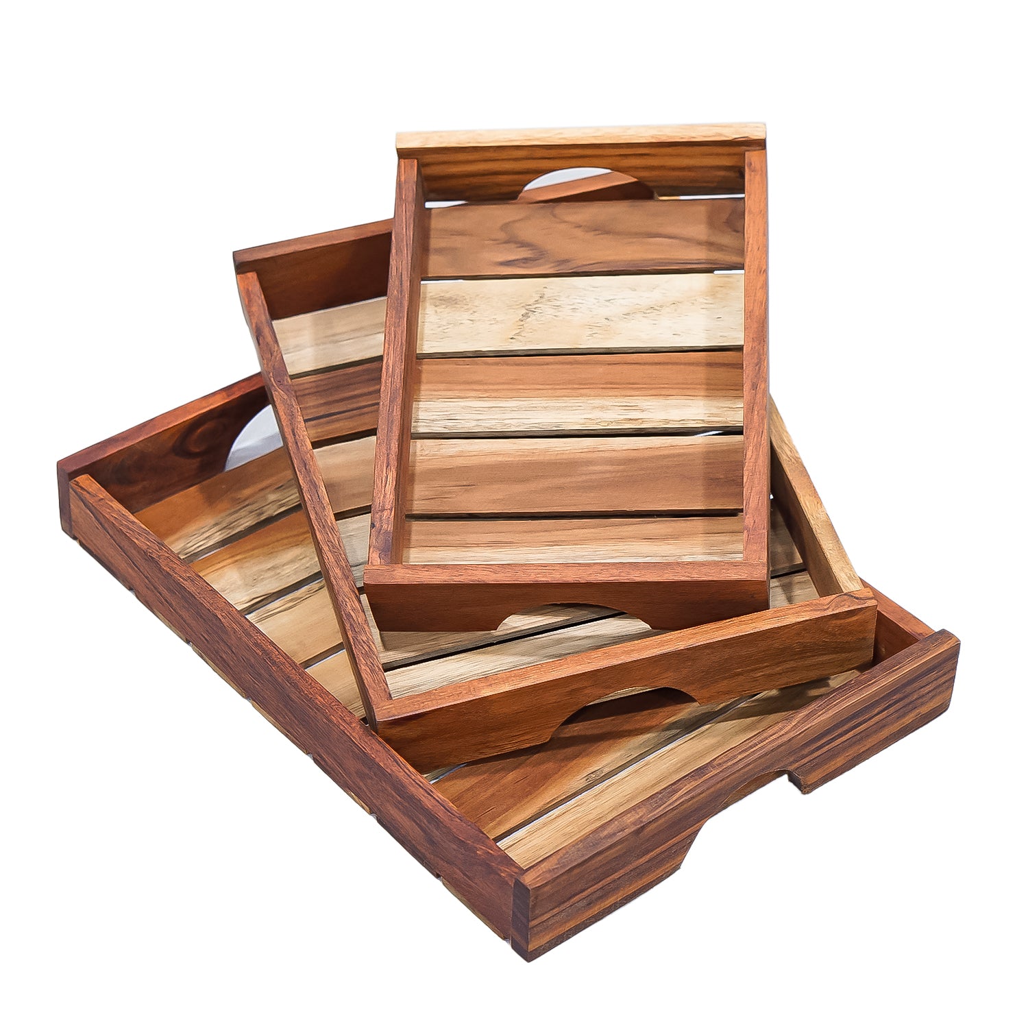 Solara – Wooden Serving Tray Set of 3
