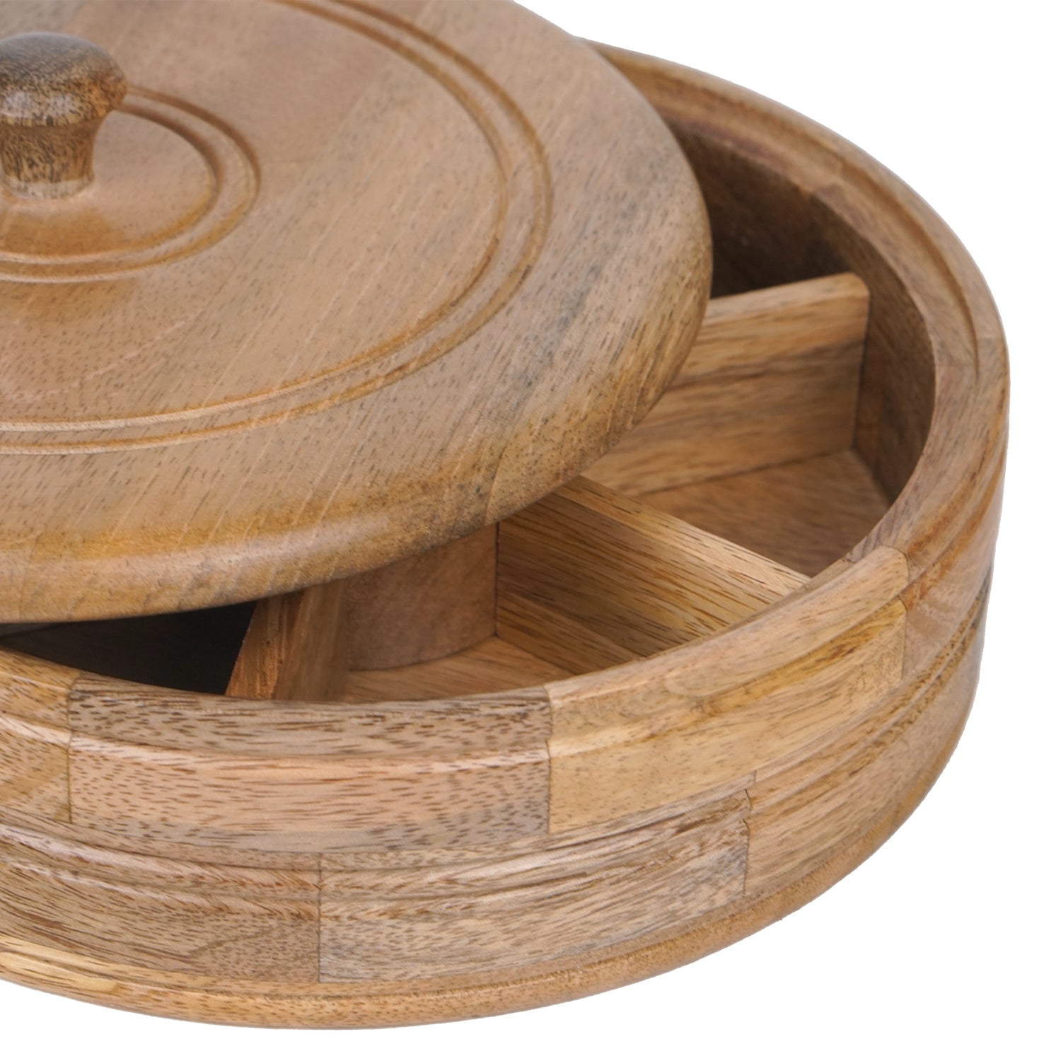 Bella - Mango Wooden Masala Box with Fix Compartment