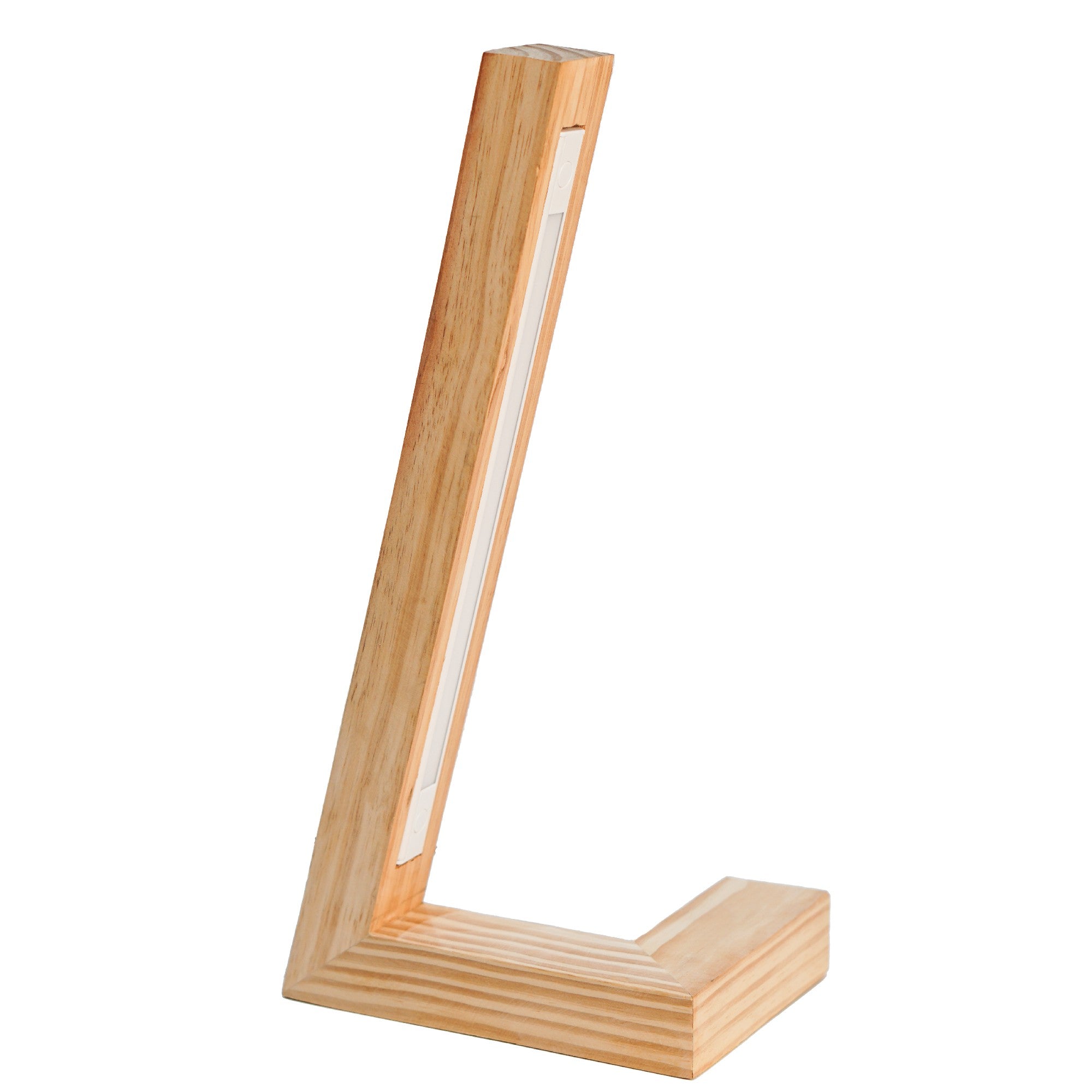 Lunivo – L-Shaped Pine Wood Table Lamp