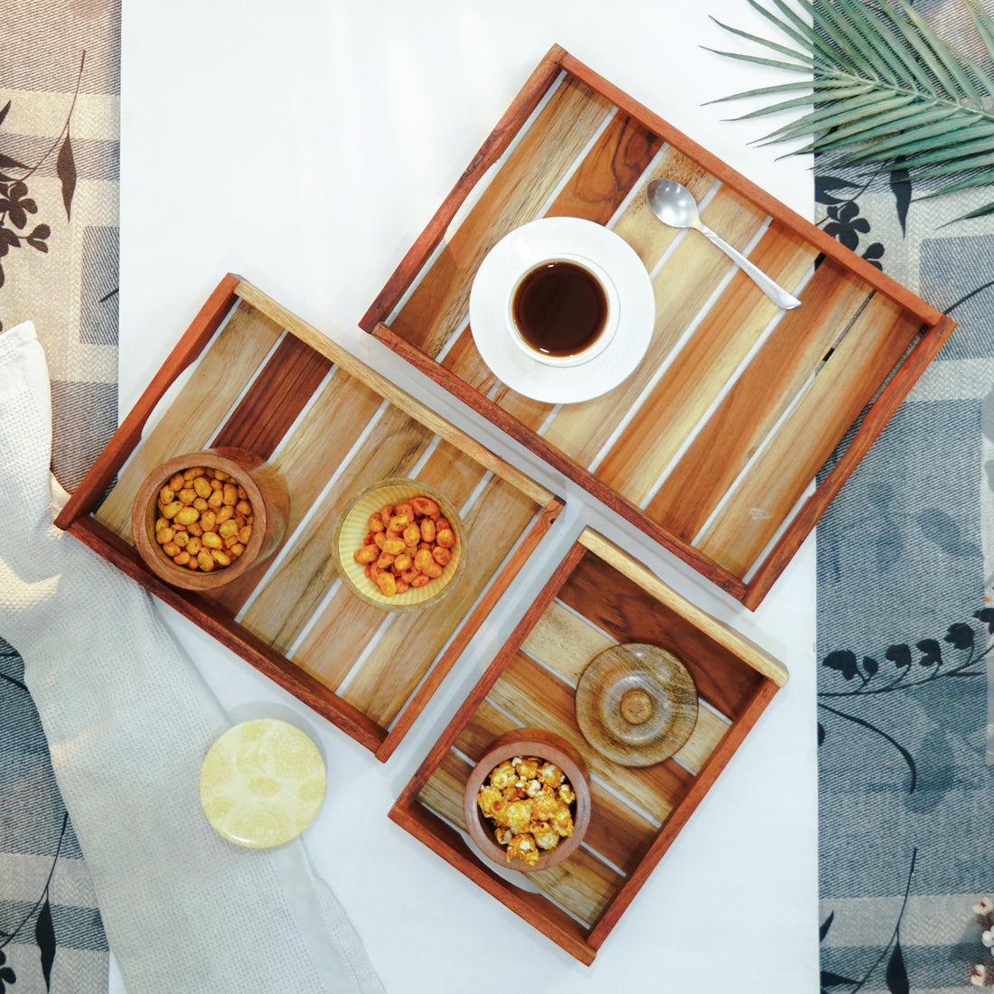 Solara – Wooden Serving Tray Set of 3