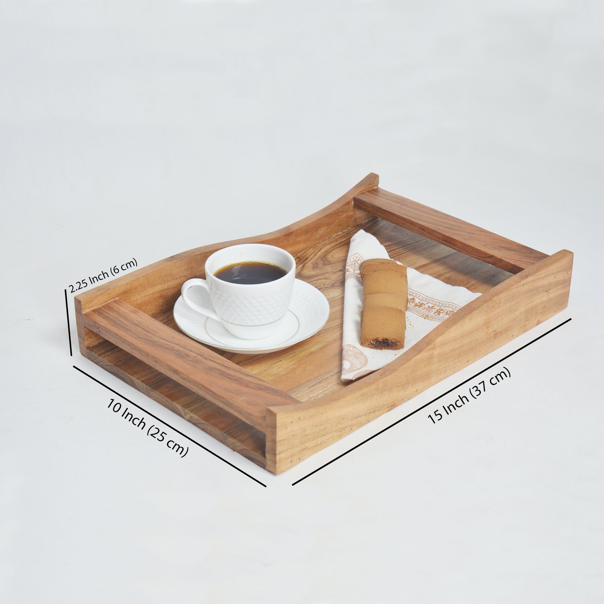 Aurelia – Acacia Wooden Serving Tray (16x10 Inches Large)