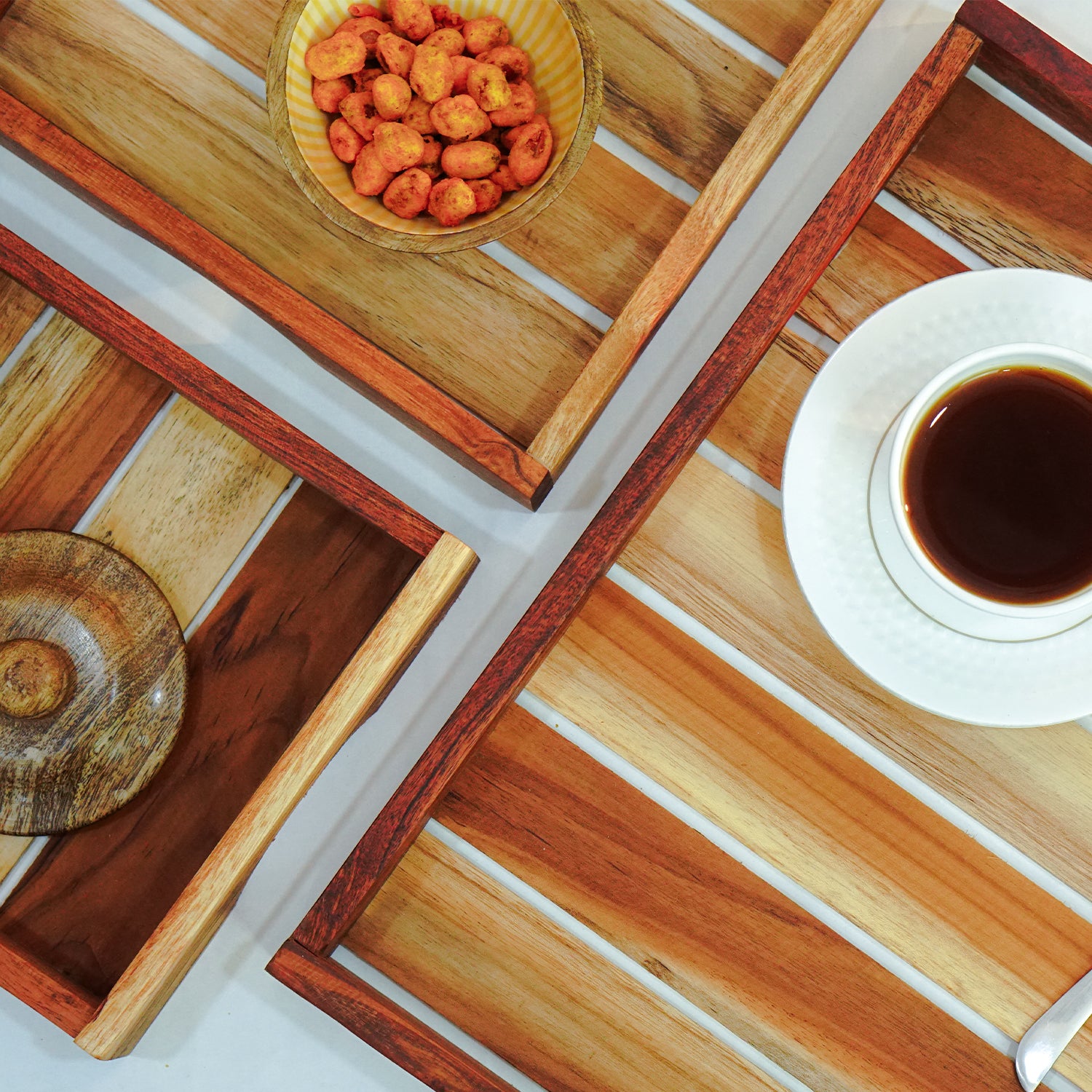 Solara – Wooden Serving Tray Set of 3