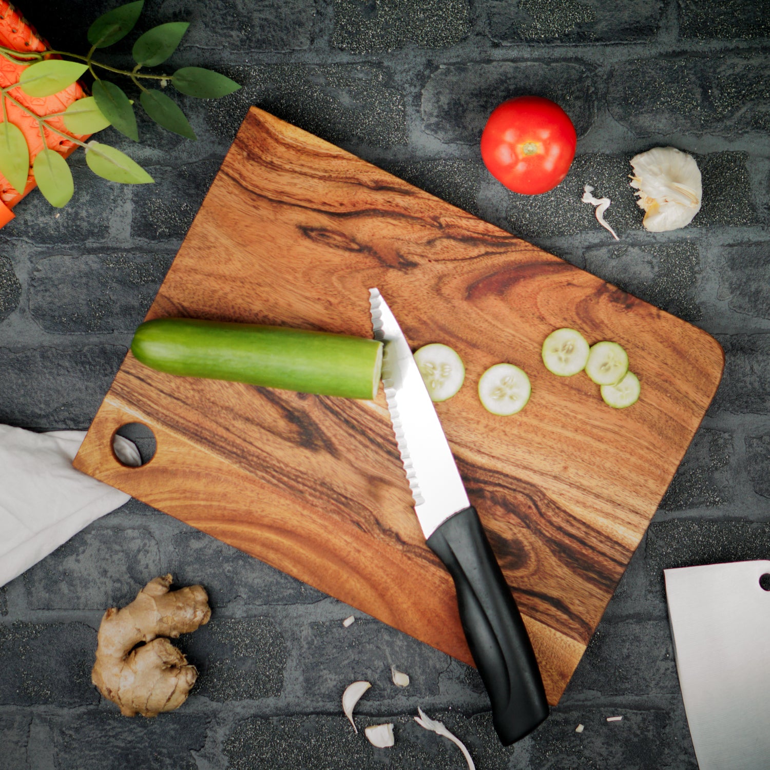 Kiwi – Acacia Wood Chopping Board with Food-Safe Finish