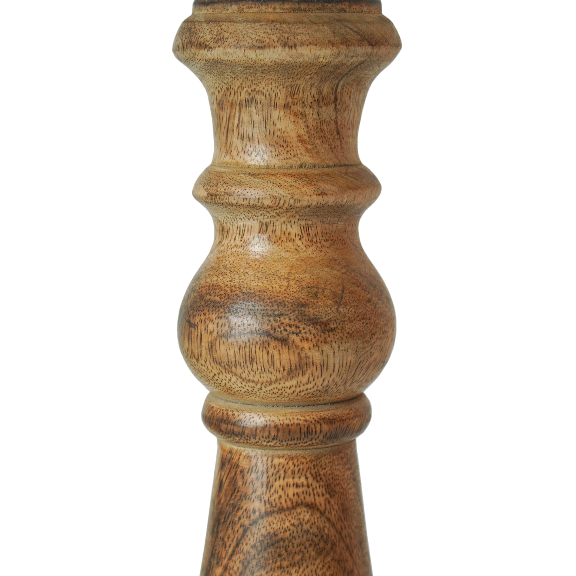 Lunera – Slim Wooden Table Lamp (Natural, Cotton Shade)