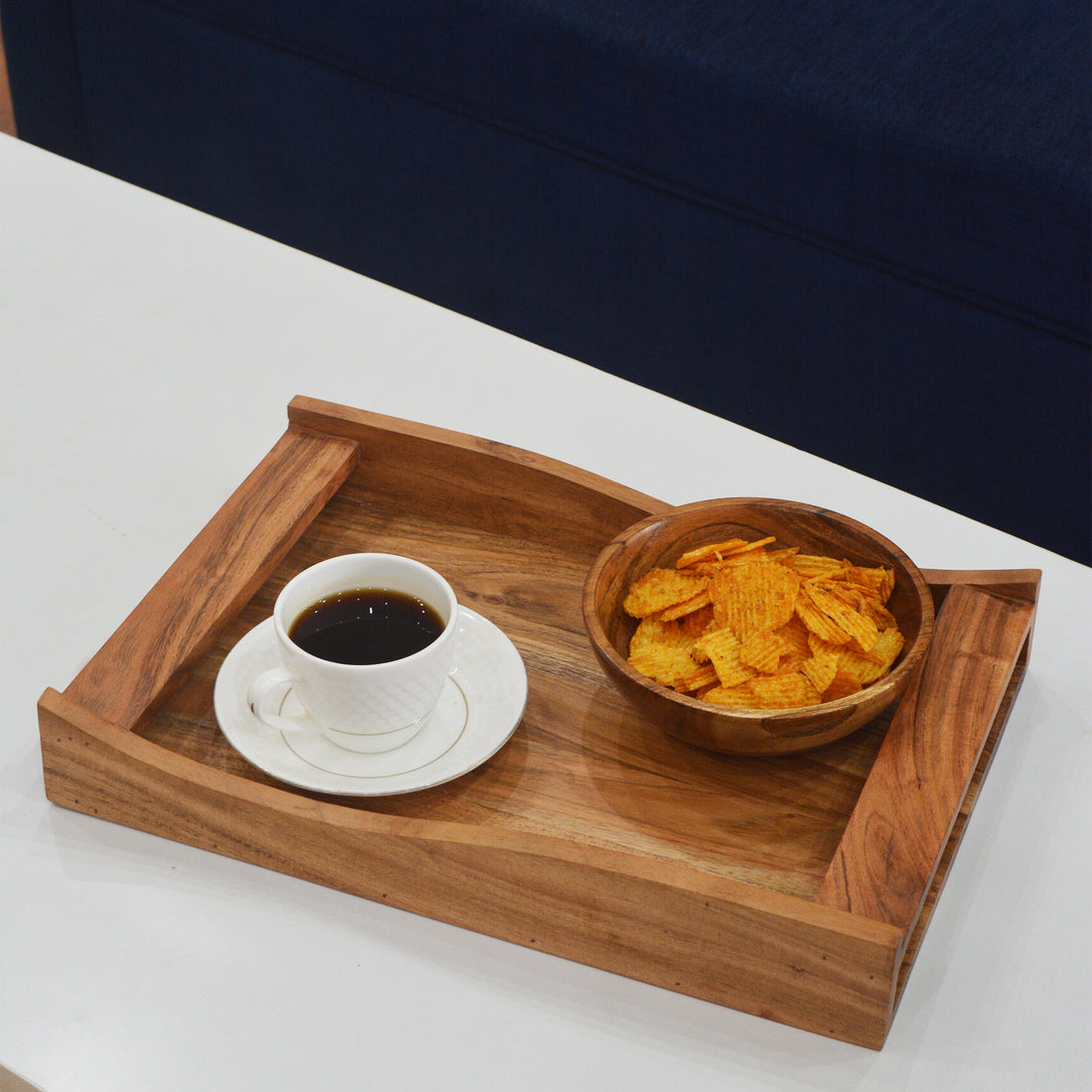 Aurelia – Acacia Wooden Serving Tray (16x10 Inches Large)