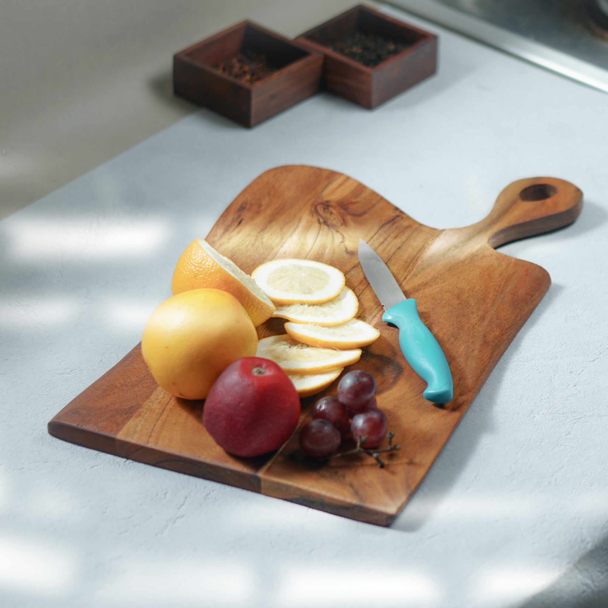 Flamingo – Premium Acacia Wooden Chopping & Serving Board (17x10 Inch)