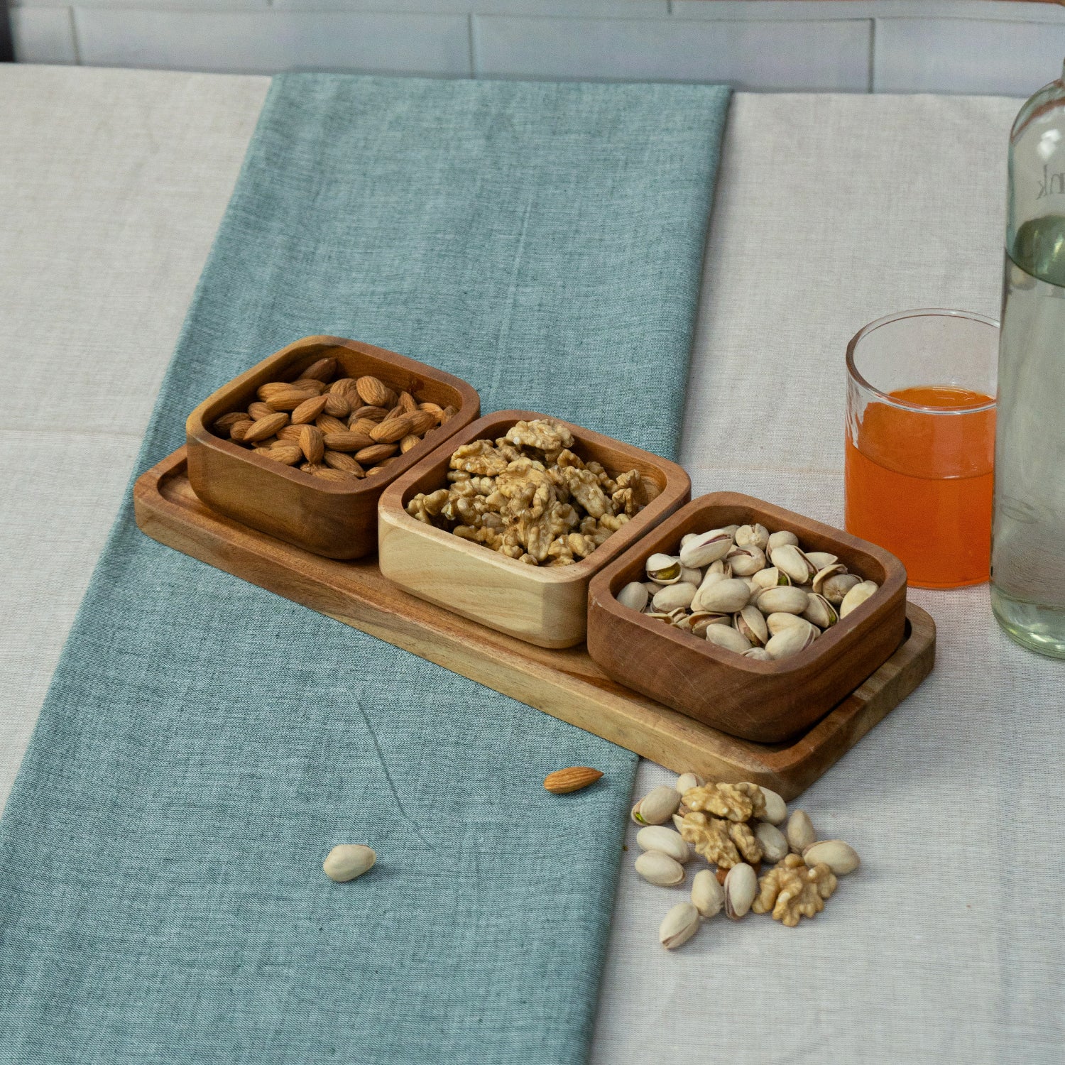 Aurelia – Neem Wood Bowl & Platter Serving Set