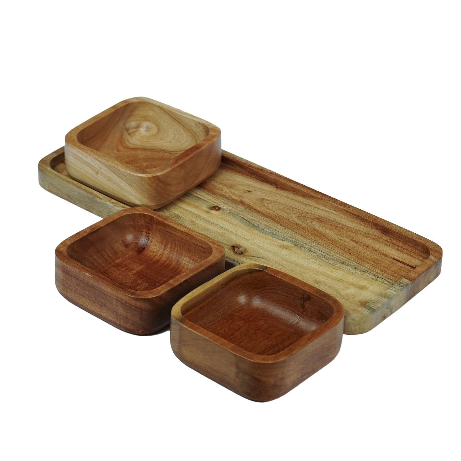 Aurelia – Neem Wood Bowl & Platter Serving Set