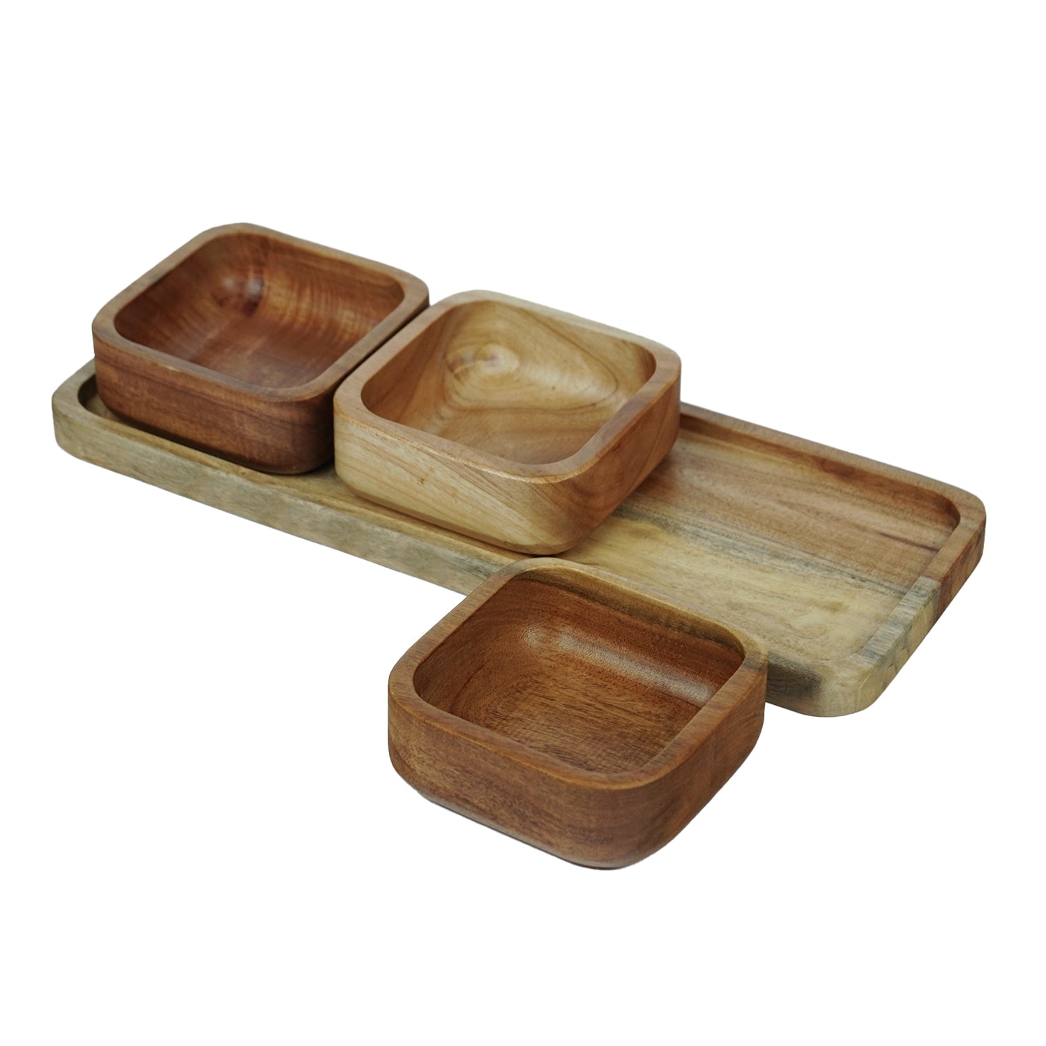 Aurelia – Neem Wood Bowl & Platter Serving Set