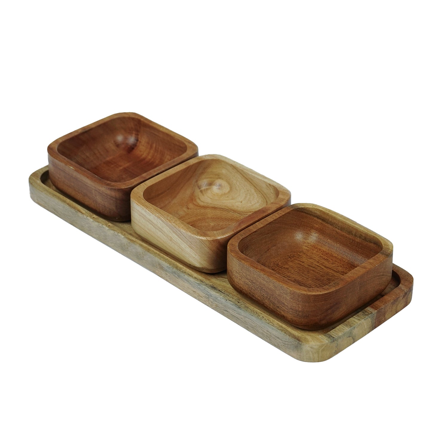 Aurelia – Neem Wood Bowl & Platter Serving Set