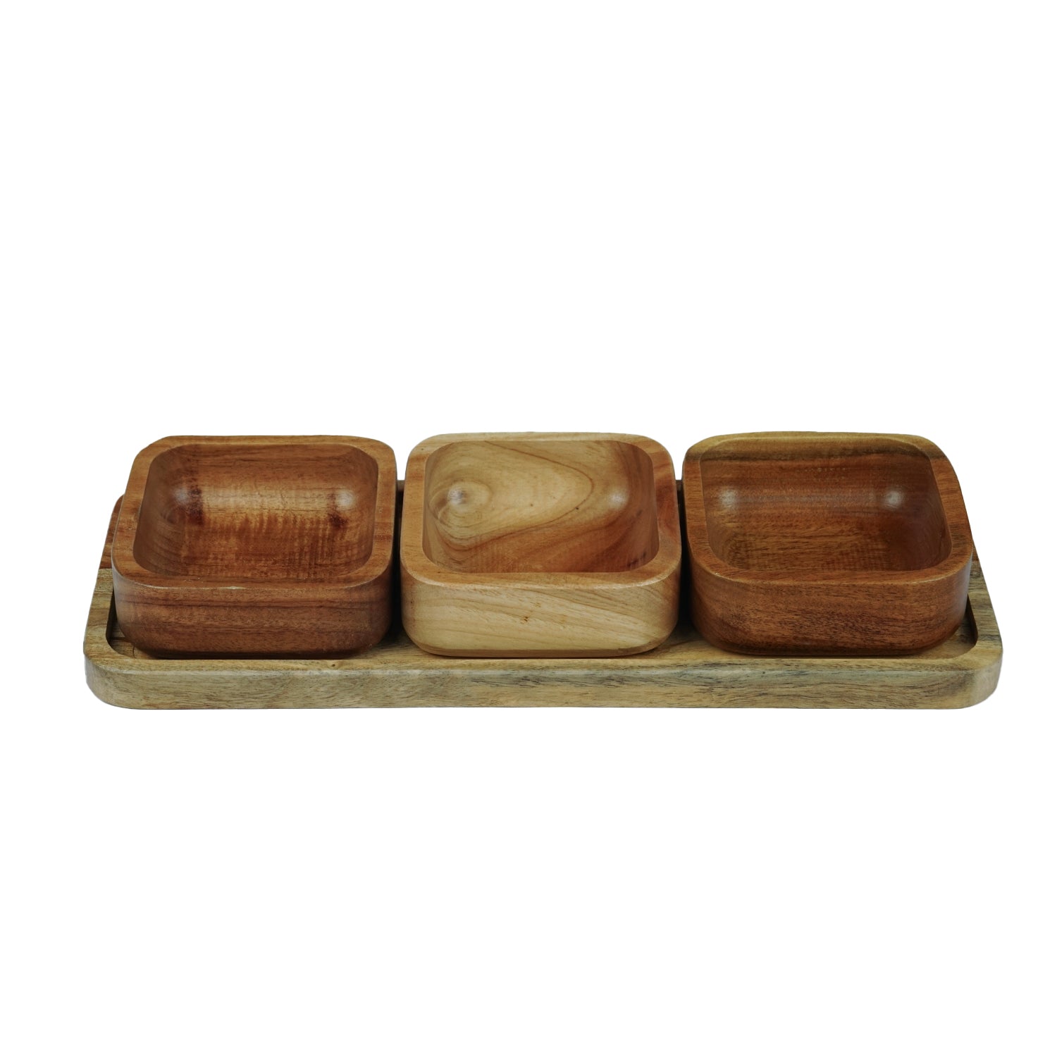 Aurelia – Neem Wood Bowl & Platter Serving Set