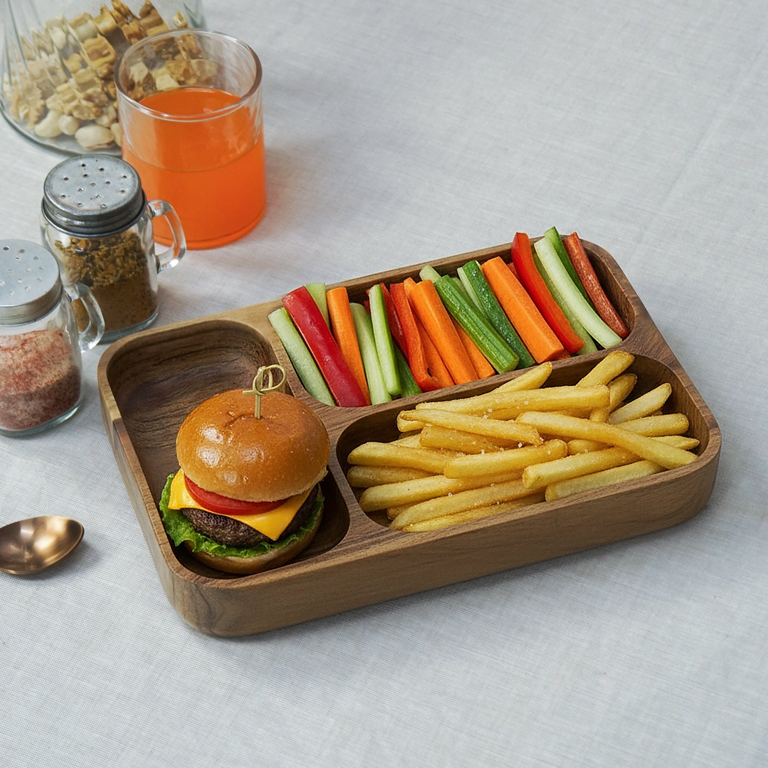 Arista – Wooden Multi Compartment Serving Platter