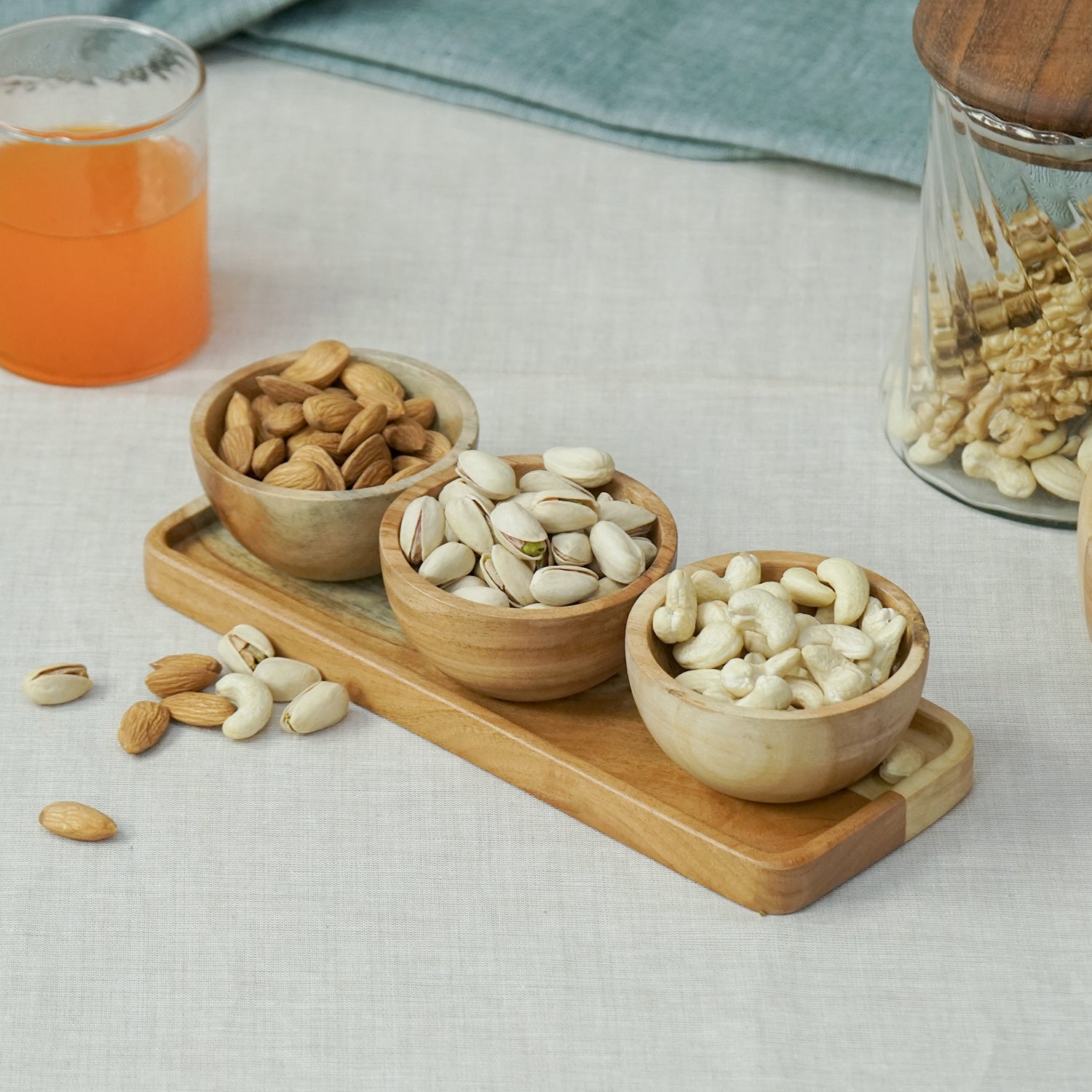 Aurelia – Neem Wood Bowl & Platter Serving Set